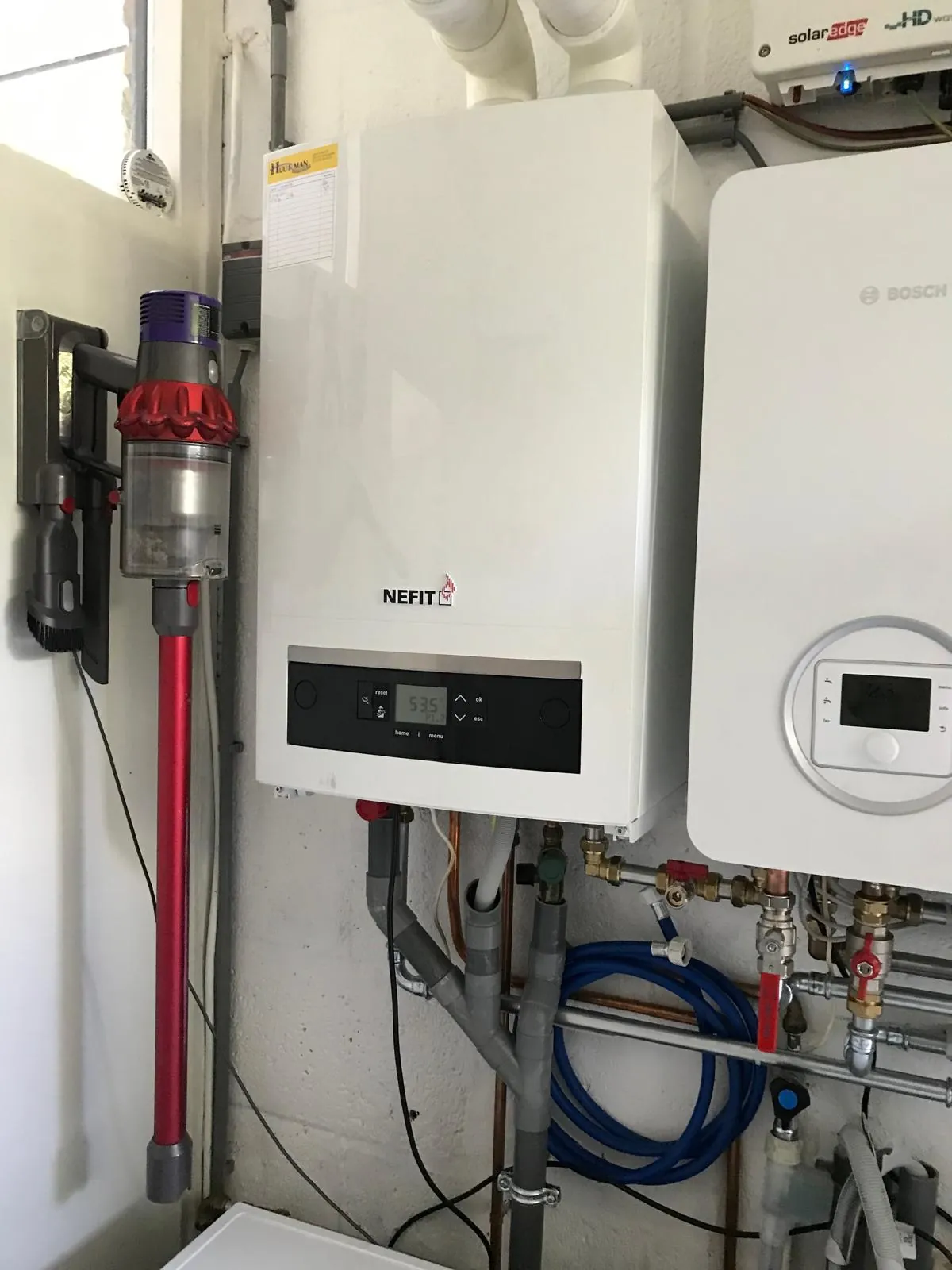 Nefit CV-ketel installatie close-up door CKW Installatietechniek Moerkapelle
